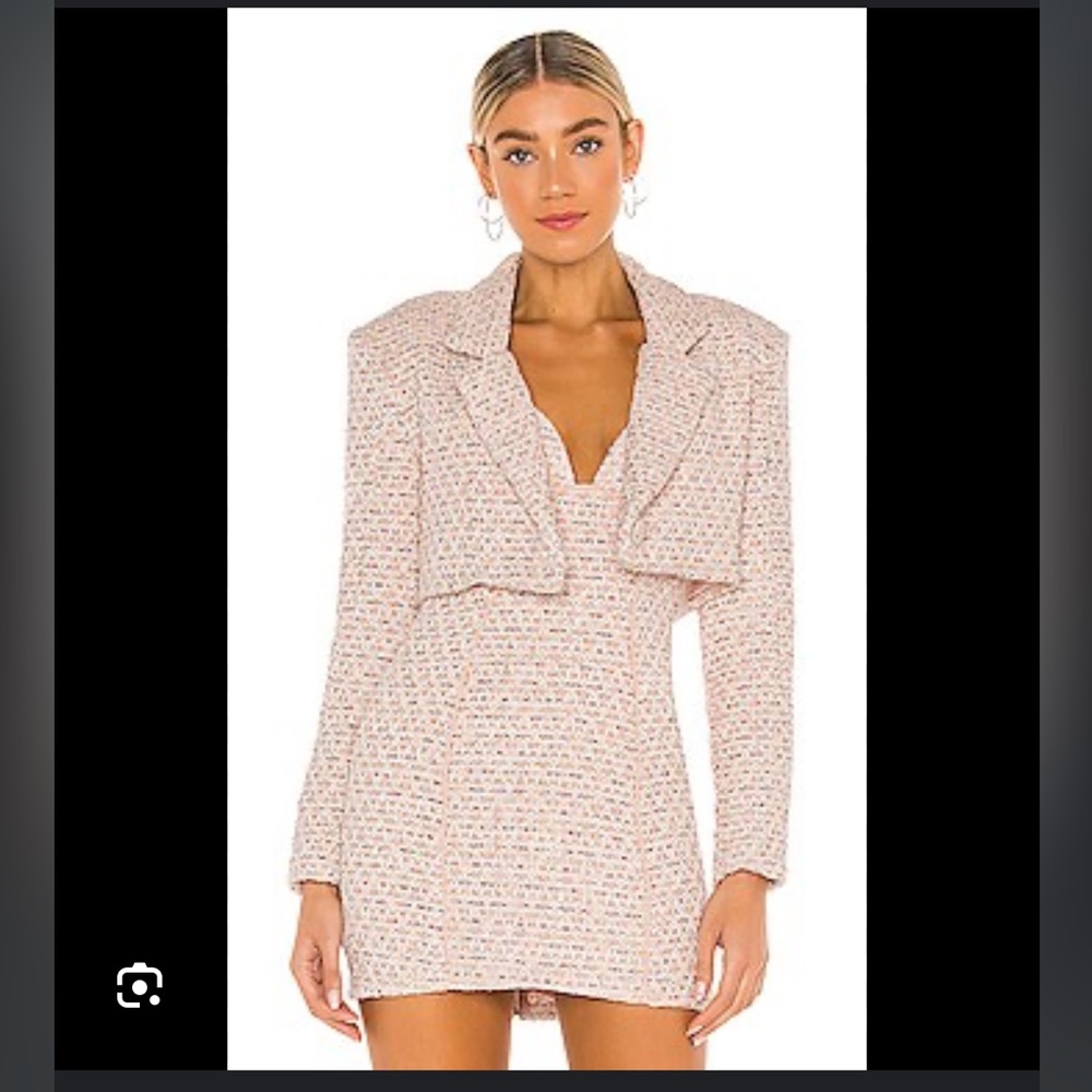 For Love & Lemons Dionne cropped tweed blazer